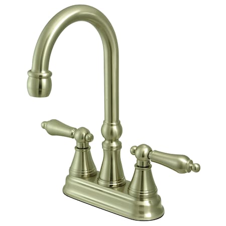 Kingston Brass Governor Bar Faucet W/out Pop-Up, Brushed Nickel KS2498AL